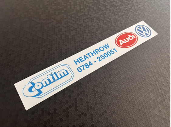 Contim - Heathrow - VW Audi - Dealer Sticker