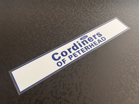 Cordiners - Peterhead - Ford - Dealer Sticker