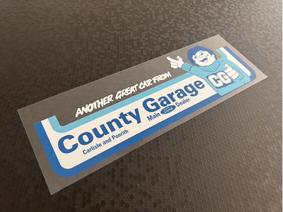 County Garage - Carlisle and Penrith - Ford - Dealer Sticker
