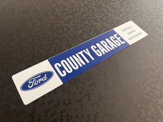 County Garage - Carlisle Lanark Whitehaven - Ford - Dealer Sticker