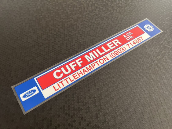 Cuff Miller - Littlehampton - Ford - Dealer Sticker