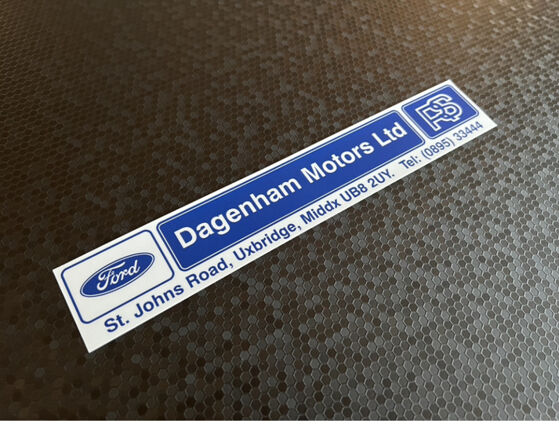Dagenham Motors - Uxbridge - Ford - Dealer Sticker