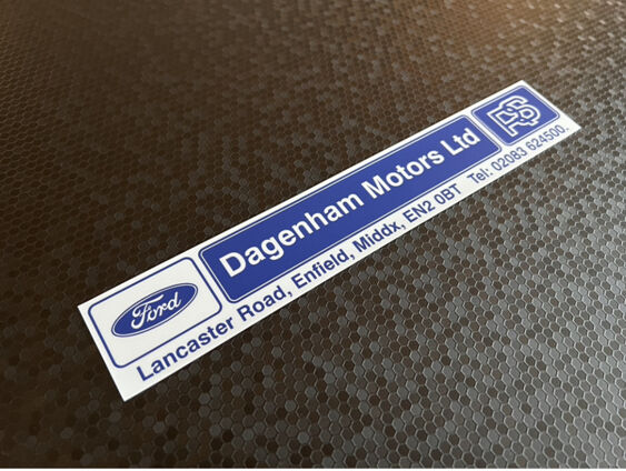 Dagenham Motors - Enfield Middlesex - Ford - Dealer Sticker