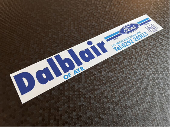 Dalblair of Ayr - Ford - Dealer Sticker