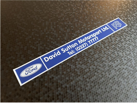David Sutton Motorsport RS - Ford - Dealer Sticker