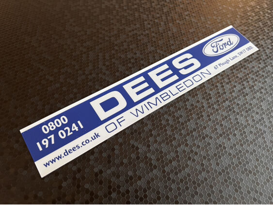 Dees of Wimbledon - Ford - Dealer Sticker