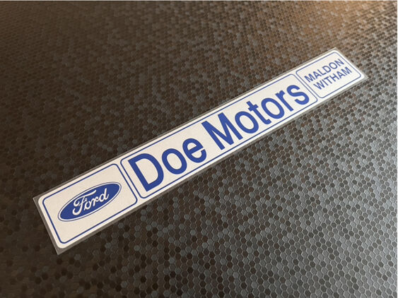 Doe Motors - Maldon Witham - Ford - Dealer Sticker