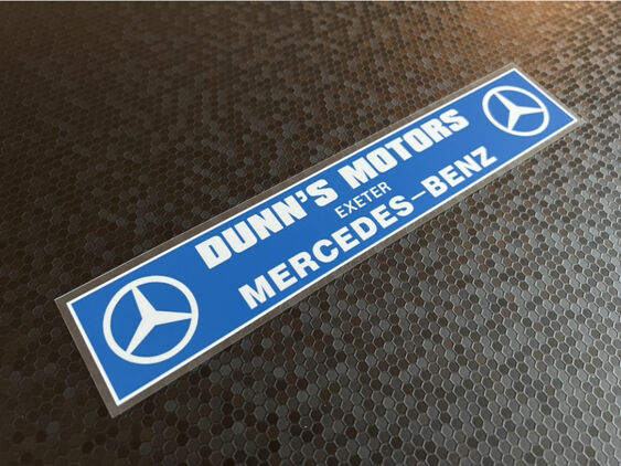 Dunns Motors - Exeter - Mercedes - Dealer Sticker