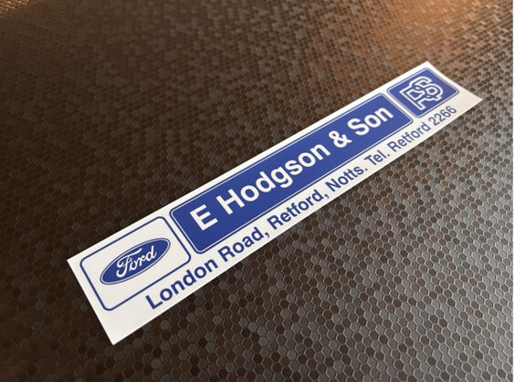 E Hodgson and Son - Retford - Ford - Dealer Sticker