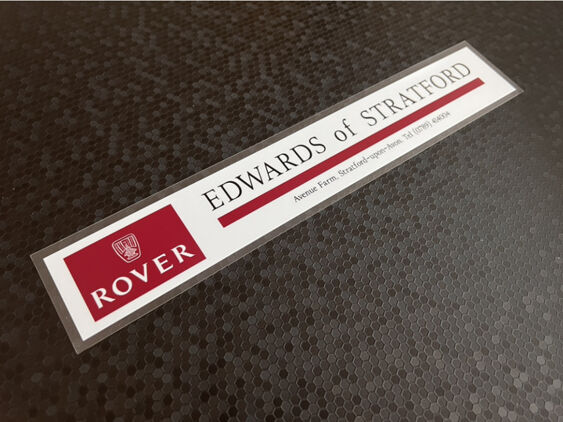 Edwards of Stratford - Rover - Dealer Sticker
