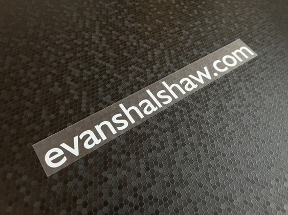 Evans Halshaw - Ford -White Web Address - Dealer Sticker
