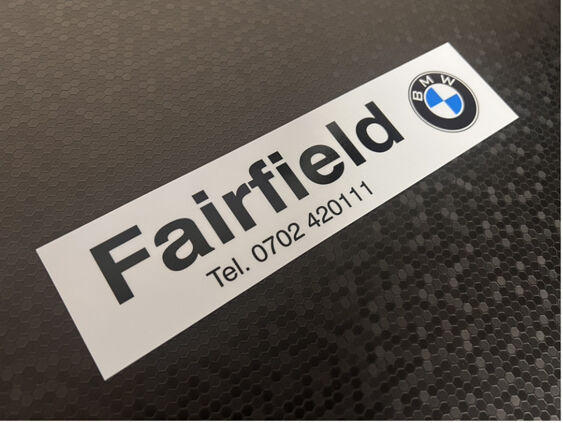 Fairfield - Chelmsford - BMW - Dealer Sticker