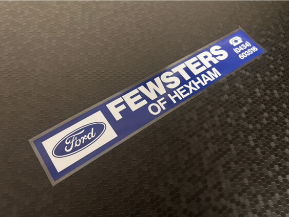Fewsters of Hexham - Ford - Dealer Sticker