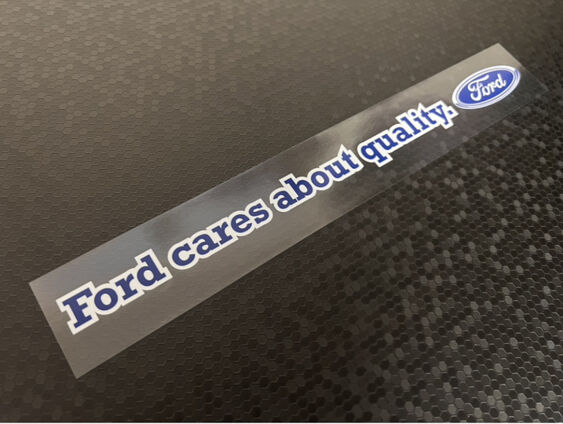 Ford cares about Quality - Dealer Sticker