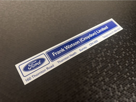Frank Watson - Croydon - Ford - Dealer Sticker