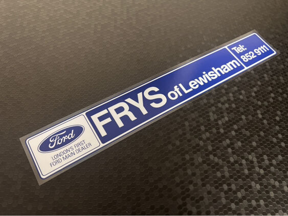 Frys of Lewisham - London - Ford - Dealer Sticker