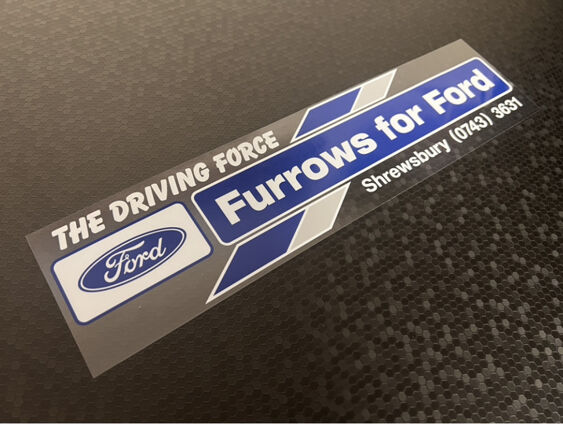 Furrows for Ford - Shrewsbury - The Driving Force - Dealer Sticker