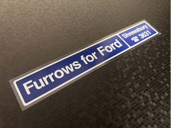 Furrows for Ford - Shrewsbury - Dealer Sticker
