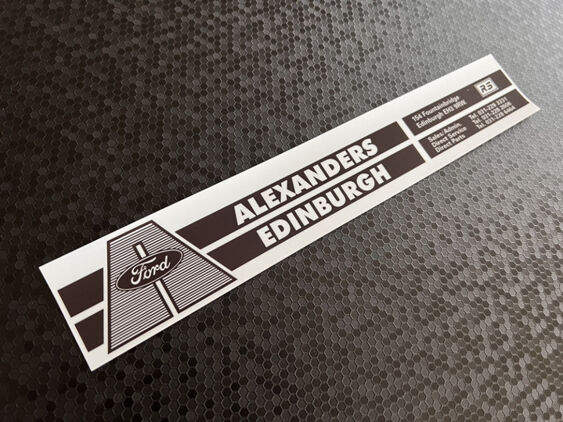 Alexanders of Edinburgh - Ford - Dealer Sticker