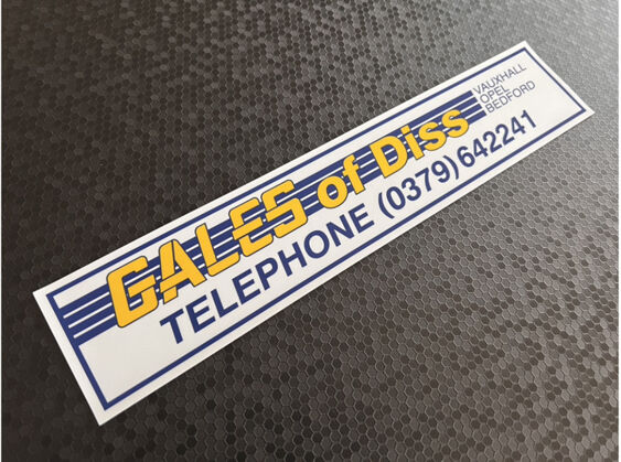 Gales of Diss - Vauxhall Opel Bedford - Dealer Sticker