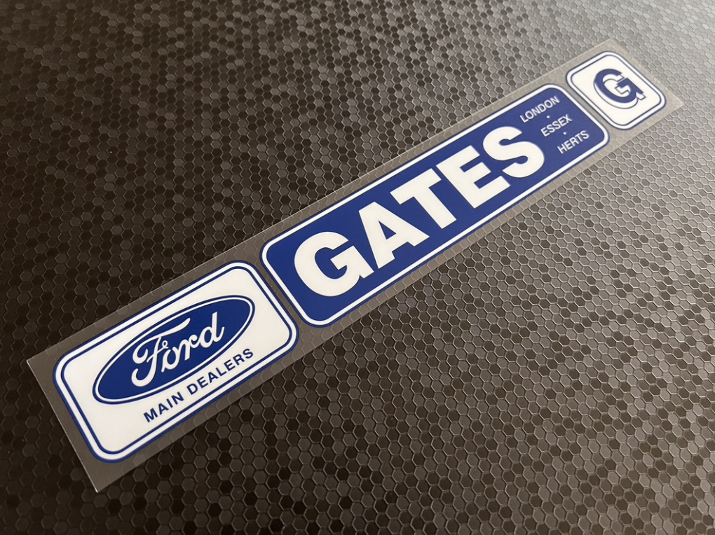 Gates London Essex Herts Ford Dealer Sticker V2