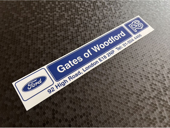 Gates of Woodford - East London - Ford - Dealer Sticker