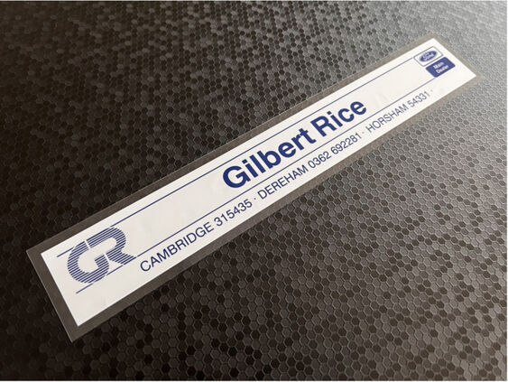 Gilbert Rice - Cambridge - Ford - Dealer Sticker