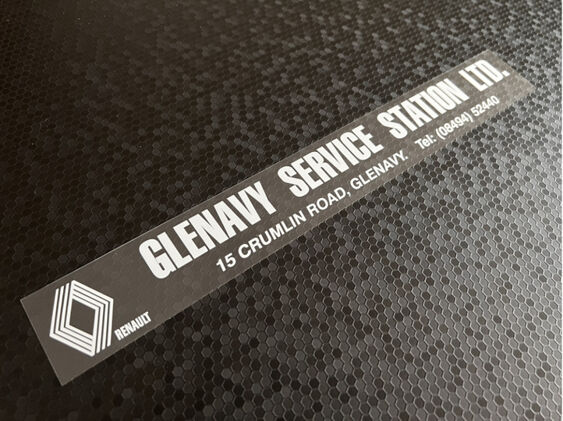 Glenavy Service Station - Renault - Dealer Sticker