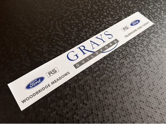 Grays of Guildford - Woodbridge Meadows - Ford - Dealer Sticker
