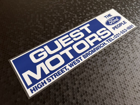 Guest Motors - West Bromwich - Ford - Dealer Sticker
