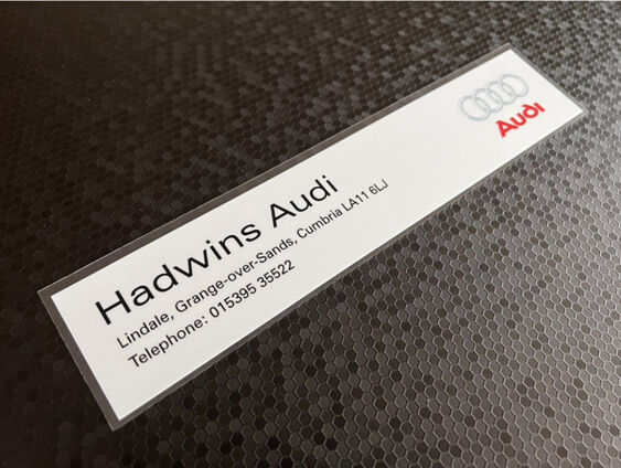 Hadwins Audi - Grange over Sands Cumbria - Dealer Sticker