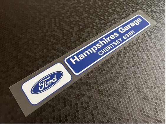 Hampshires Garage - Chertsey - Ford - Dealer Sticker