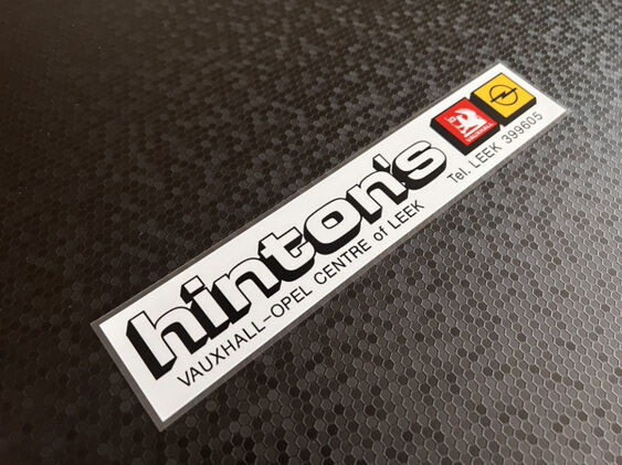 Hintons - Leek - Vauxhall Opel - Dealer Sticker