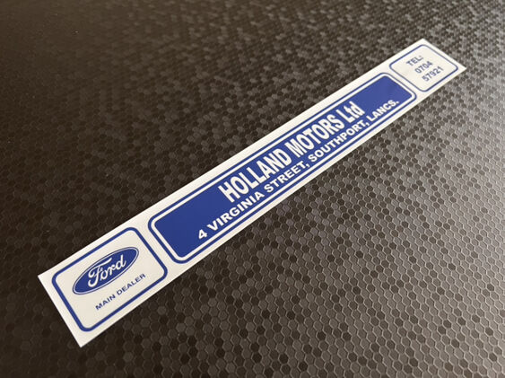 Holland Motors - Southport - Ford - Dealer Sticker