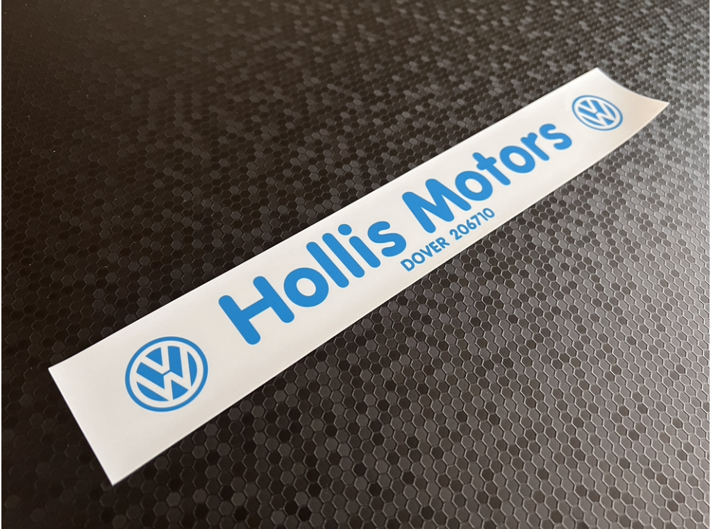 Hollis Motors Dover VW Dealer Sticker / DMB Graphics Ltd