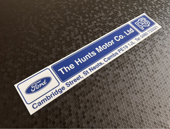 The Hunts Motor Co - St Neots Cambridge - Ford - Dealer Sticker