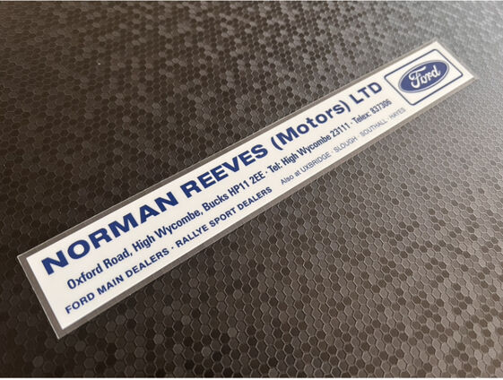 Norman Reeves - High Wycombe - Ford - Dealer Sticker