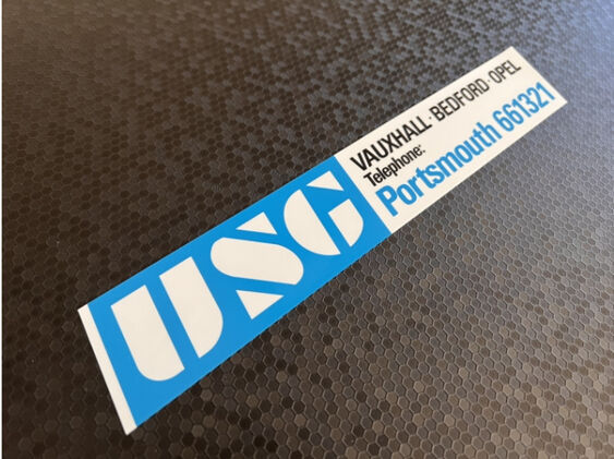 USG - Portsmouth - Vauxhall Opel Bedford - Dealer Sticker