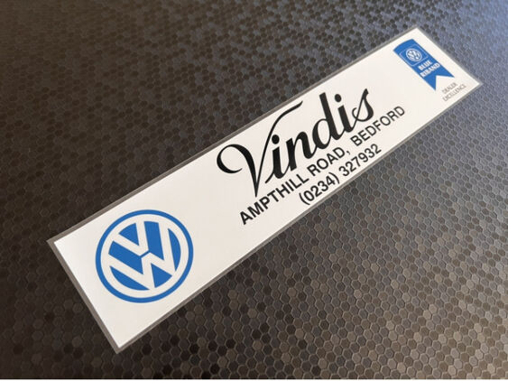 Vindis - Bedford - VW - Dealer Sticker