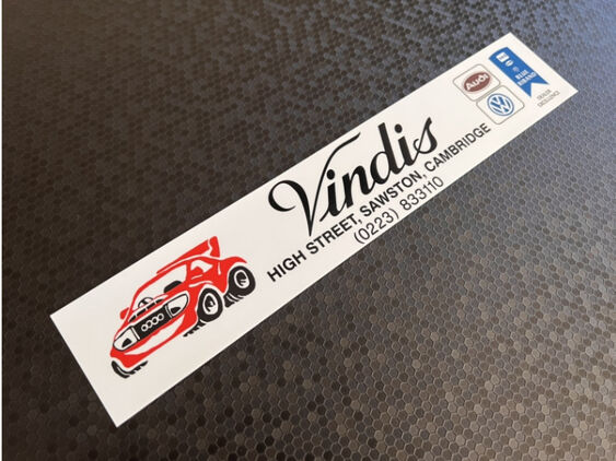 Vindis - Cambridge - VW Audi - Dealer Sticker
