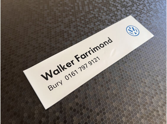Walker Farrimond - Bury - VW - Dealer Sticker