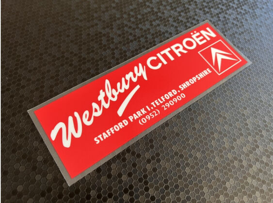 Westbury - Telford - Citroen - Dealer Sticker
