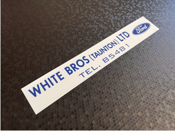 White Bros - Taunton - Ford - Dealer Sticker