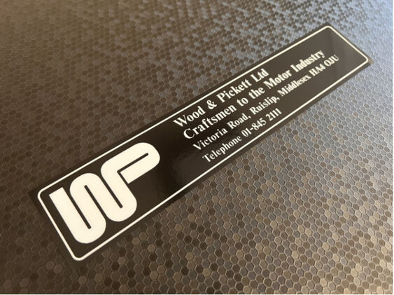 Wood & Pickett - Ruislip Middlesex - Dealer Sticker