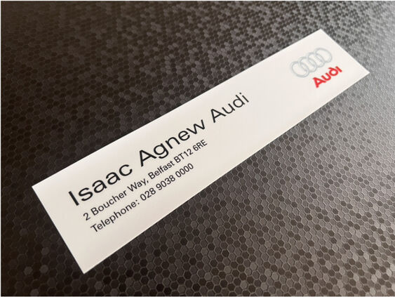 Isaac Agnew Audi - Belfast - Dealer Sticker