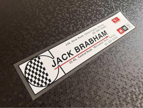 Jack Brabham - Surrey - Vauxhall Daihatsu - Dealer Sticker