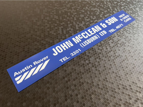 John McClean & Son - Lisburn - Austin Rover - Dealer Sticker