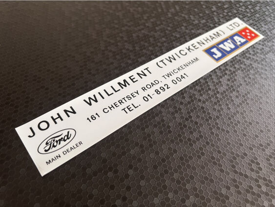 John Willment - Twickenham - Ford - Dealer Sticker