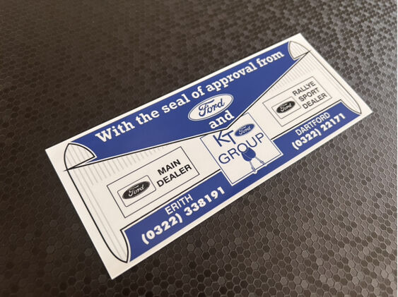 K T Group - Erith Dartford - Ford - Dealer Sticker