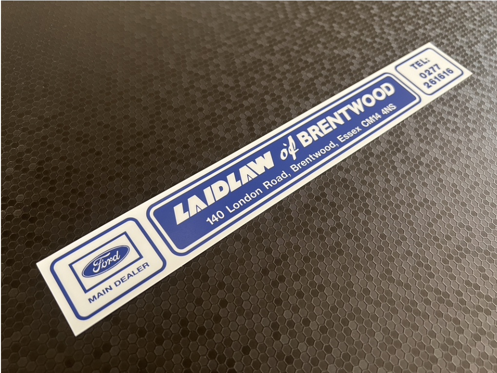 Laidlaw of Brentwood Essex Ford Dealer Sticker